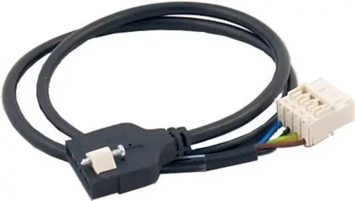 Kabel mit einem Stecker und einer Schnittstelle, geeignet für die Verwendung mit Wolf-Geräten, einschließlich eines Anschlusssteckers auf der rechten Seite.